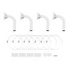 LIYUANJUN 4PCS Universal Wireless Bridge Bracket, Bridge Bracket with 8 Hoops Wall-Mounted/Installed on a Pole Mounting Adjustable Angle Wireless Bridge Pole Mount view 1