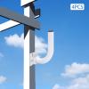 LIYUANJUN 4PCS Universal Wireless Bridge Bracket, Bridge Bracket with 8 Hoops Wall-Mounted/Installed on a Pole Mounting Adjustable Angle Wireless Bridge Pole Mount view 2