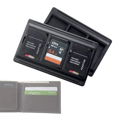 Minimalist SD Card Wallet Case for EDC - Credit Card Size Memory Card Protector Holder - Photographer & Videographer Every Day Carry SDHC SDXC (2-pack)