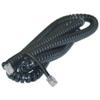 25 ft. Stretched Telephone Handset Cord - 4P4C RJ22, Black view 1