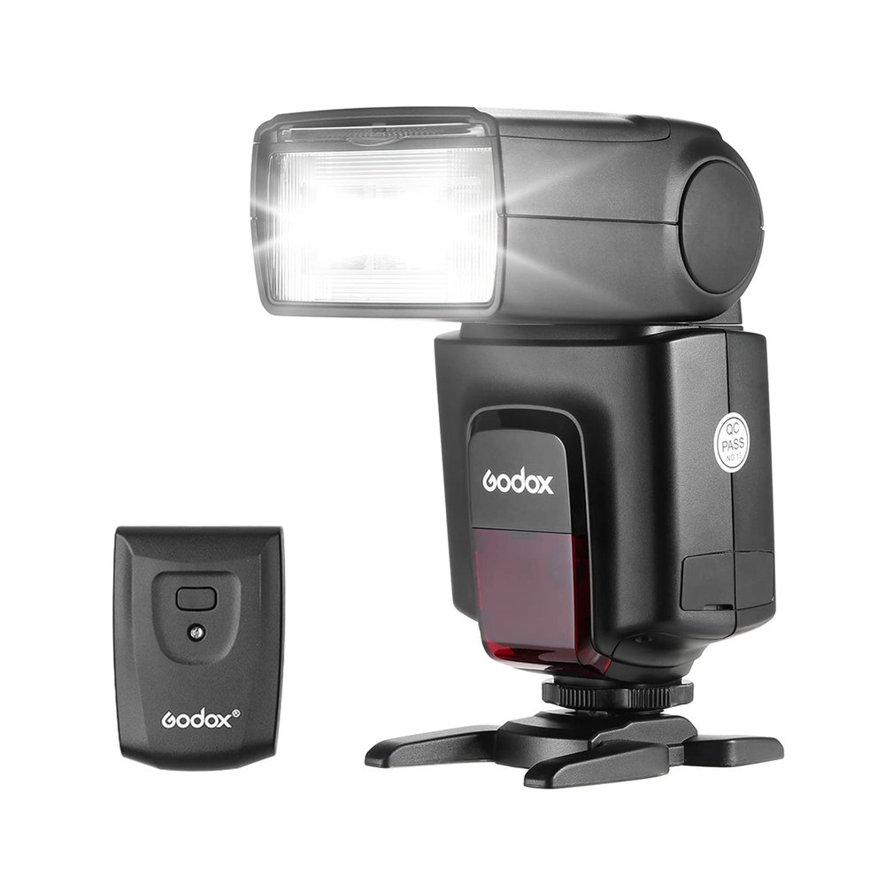 SHUAIGUO TT520 Camera Flash Speedlite for Canon Nikon Pentax and Other DSLR Cameras, Universal On-Camera Flash Electronic Speedlite + AT-16 2.4G Wireless Trigger Transmitter