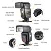 SHUAIGUO TT520 Camera Flash Speedlite for Canon Nikon Pentax and Other DSLR Cameras, Universal On-Camera Flash Electronic Speedlite + AT-16 2.4G Wireless Trigger Transmitter view 2