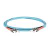 SpeedyFiberTX 6-Pack 8 Meter ST to ST Fiber Optic Patch Cable, Red and Black Boots, Corning ClearCurve Multimode OM3 50/125um Optical Fiber, Duplex Aqua Riser OFNR Cable Jacket view 2