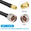 MOOKEER RG58 N Male to SMA Male Cable - 35FT Low Loss SMA to N Cable 50 Ohm for WiFi Router,GPS Receiver,Antenna,Signal Booster Use view 2