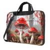 BAGGUS Red Mushrooms Print Laptop Bag Neoprene Notebook Computer Messenger Briefcase Cover Pouch Sleeve W/Adjustable Strap view 1