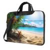BAGGUS Beach Print Laptop Bag Neoprene Notebook Computer Messenger Briefcase Cover Pouch Sleeve W/Adjustable Strap view 1