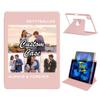 360 Degree Rotate Personalized Photo Case for iPad Pro 11 inch (1st, 2nd, 3rd & 4th Gen) 2018/2020/2021/2022 with Pencil Holder,Custom Multi Photo Collage Picture Cover,Smart Auto Sleep/Wake,Pink view 1