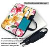 BAGGUS Lily Flowers Print Laptop Bag Neoprene Notebook Computer Messenger Briefcase Cover Pouch Sleeve W/Adjustable Strap view 4
