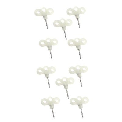 10pcs Tent Screw Pegs Eyed Screw Tent Spikes Outdoor Camping Deck Nails Heavy Duty Stainless Steel
