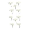 10pcs Tent Screw Pegs Eyed Screw Tent Spikes Outdoor Camping Deck Nails Heavy Duty Stainless Steel view 1