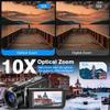 ORDRO 4K Video Camera Camcorder 10X Optical Zoom&120X Intelligent Zoom, 4K 30MP WiFi Vlogging Camera for YouTube Digital Video Camera w/Microphone, 32G Card, Remote Control view 3