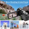 ORDRO 4K Video Camera Camcorder 10X Optical Zoom&120X Intelligent Zoom, 4K 30MP WiFi Vlogging Camera for YouTube Digital Video Camera w/Microphone, 32G Card, Remote Control view 4
