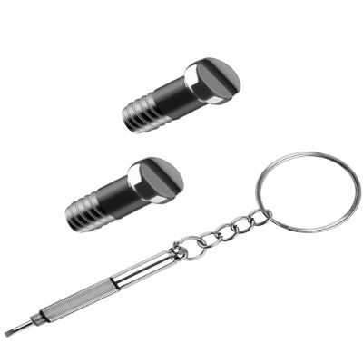 Glintbay 2 Pcs Flat Slotted Screws & 1 Pcs Multifunctional Screwdriver Set for RayBan RB3386/RB3445/RB3445/RB3393/RB3445 Sunglasses