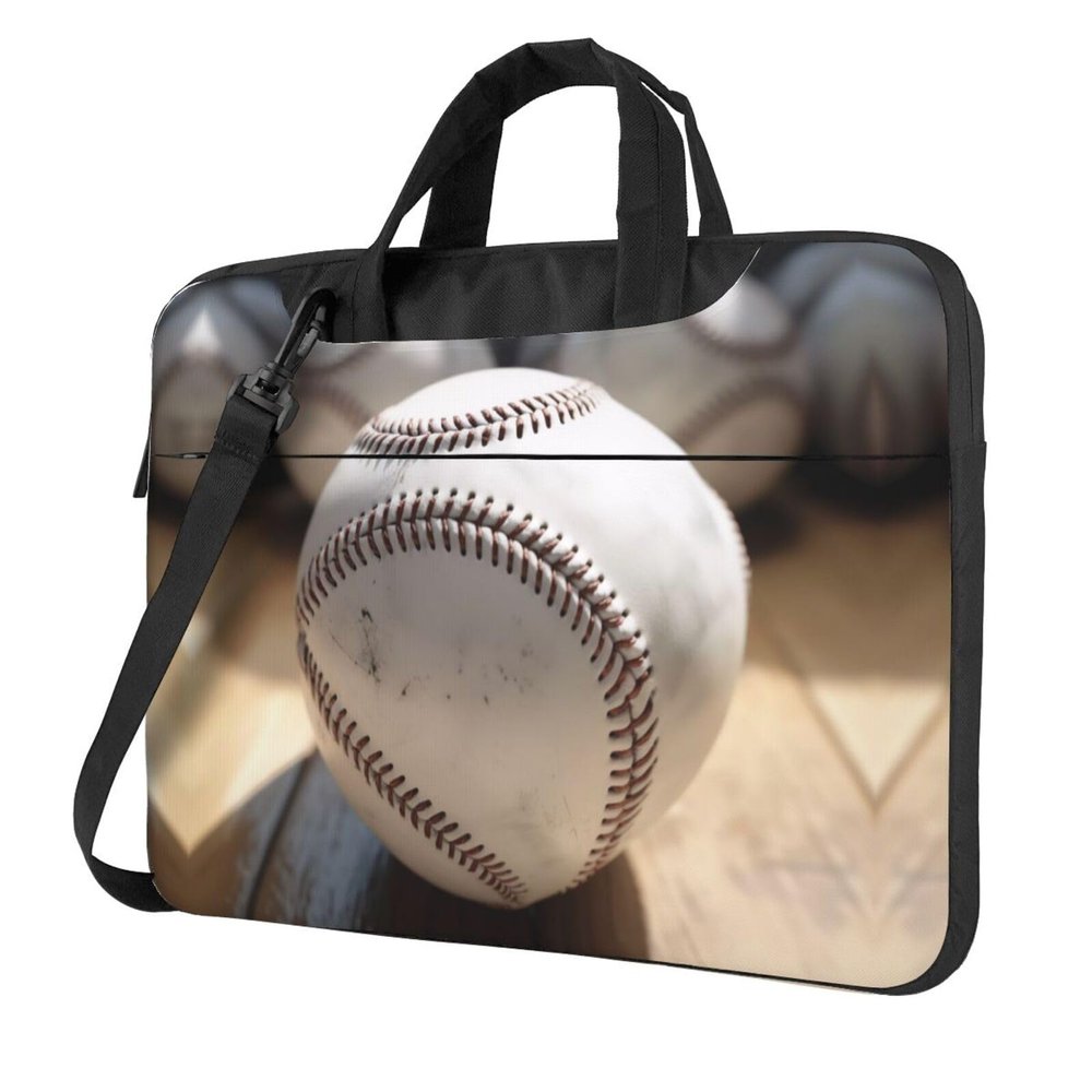BAGGUS Cool Grey Baseball Print Laptop Bag Neoprene Notebook Computer Messenger Briefcase Cover Pouch Sleeve W/Adjustable Strap