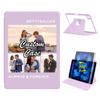 360 Degree Rotate Personalized Photo Case for iPad Air 5th Gen (2022) / Air 4th Gen (2020) 10.9 Inch with Pencil Holder,Custom Multi Photo Collage Picture Protective Cover,Smart Sleep/Wake,Purple view 1