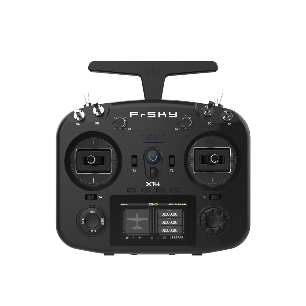 FrSky Twin X14 Dual 2.4G 24CH RC Radio System High-Speed Low-Latency Transmitter with TW Mode and ACCST D16/ACCESS (Black)