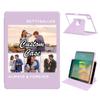 360 Degree Rotate Personalized Photo Case for Apple iPad Pro 9.7 Inch 2016 with Pencil Holder,Custom Multi Photo Collage Picture Protective Cover,Premium Folio Stand Smart Auto Sleep/Wake,Purple view 1