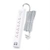 10 ft Surge Protector Power Strip + 5 ft Extension Cord with 6 Outlets 4 USB Ports view 2