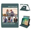 360 Degree Rotate Personalized Photo Case for Apple iPad Air 2 /iPad Air 1 (9.7 Inch) with Pencil Holder,Custom Multi Photo Collage Picture Protective Cover,Premium Folio Stand Auto Sleep/Wake,Green view 1