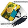 BAGGUS Lemon Print Laptop Bag Neoprene Notebook Computer Messenger Briefcase Cover Pouch Sleeve W/Adjustable Strap view 3