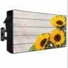 Farmhouse Sunflower Outdoor TV Cover 52-55", Weatherproof and Waterproof TV Oxford Cloths Cover for Outside, Rustic Wood Grain TV Enclosure/Television Screen Protectors/TV Display Protectors view 1