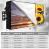 Farmhouse Sunflower Outdoor TV Cover 52-55", Weatherproof and Waterproof TV Oxford Cloths Cover for Outside, Rustic Wood Grain TV Enclosure/Television Screen Protectors/TV Display Protectors view 2