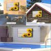 Farmhouse Sunflower Outdoor TV Cover 52-55", Weatherproof and Waterproof TV Oxford Cloths Cover for Outside, Rustic Wood Grain TV Enclosure/Television Screen Protectors/TV Display Protectors view 4