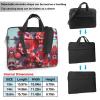 BAGGUS Red Pink Flowers Print Laptop Bag Neoprene Notebook Computer Messenger Briefcase Cover Pouch Sleeve W/Adjustable Strap view 2