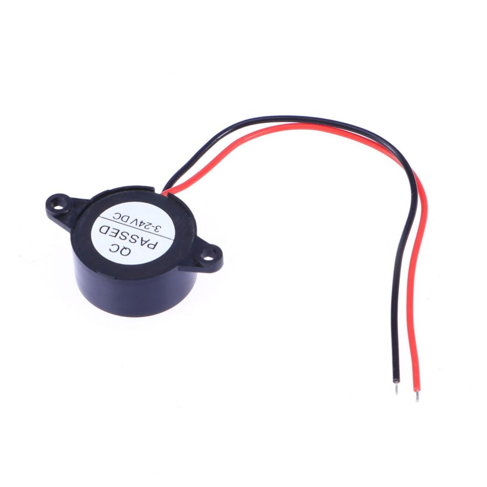 SOLUSTRE 2pcs 3-24v 85db Piezo Electronic Alarm Piezo with Built-in Drive Circuit Abs Material Industrial Use