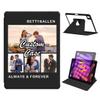 360 Degree Rotate Personalized Photo Case for 2024 iPad mini 7 (A17 Pro) & 2021 iPad mini 6 with Pencil Holder,Custom Multi Photo Collage Picture Protective Cover, Folio Stand Smart Sleep/Wake,Black view 1