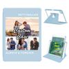 360 Degree Rotate Personalized Photo Case for iPad 10.2 Inch 7th / 8th / 9th Gen (2021/2020/2019) with Pencil Holder,Custom Multi Photo Collage Picture iPad Protective Cover,Smart Sleep/Wake,Blue view 1