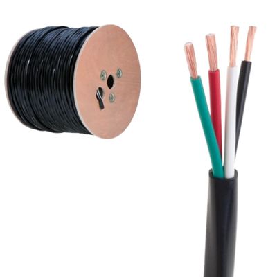 Speaker Wire 14 Gauge, 500 ft for Outdoor and Indoor Use, 14/4 CCA (Copper Clad Aluminum) Stranded Bulk Audio Cable, Direct Burial and UV Resistant (500 FT)
