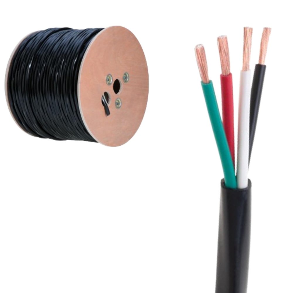 Speaker Wire 14 Gauge, 500 ft for Outdoor and Indoor Use, 14/4 CCA (Copper Clad Aluminum) Stranded Bulk Audio Cable, Direct Burial and UV Resistant (500 FT)