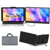 MarsMyth S1 Laptop Screen Extender - 14'' Portable Dual Monitor for Laptops, 1080P FHD Plug & Play Portable Monitor for 13''-17'' Laptops, Compatible with Windows Mac PS5 Dex Android Switch view 1
