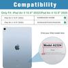 360 Degree Rotate Personalized Photo Case for iPad Air 5th Gen (2022) / Air 4th Gen (2020) 10.9 Inch with Pencil Holder,Custom Multi Photo Collage Picture Protective Cover,Smart Sleep/Wake,Blue view 2