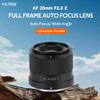 VILTROX 20mm F2.8 f/2.8 AF Lens for Nikon Z Mount, Wide-Angle Full-Frame Auto Focus Lens Compatible with Nikon- Z Mount Mirrorless Cameras Z8 Z9 Z6 Z7 Z6 II Z7II Z5 Z5II ZFC Z30 view 2