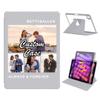 360 Degree Rotate Personalized Photo Case for 2024 iPad mini 7 (A17 Pro) & 2021 iPad mini 6 with Pencil Holder,Custom Multi Photo Collage Picture Protective Cover, Folio Stand Smart Sleep/Wake,Grey view 1