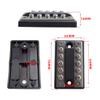 Power Distribution Block Bus Bar Double Row with Ring Terminals for Boat/Car/RV/Yacht, 5 Screws Terminals, Max 48V 100A(Black) view 4