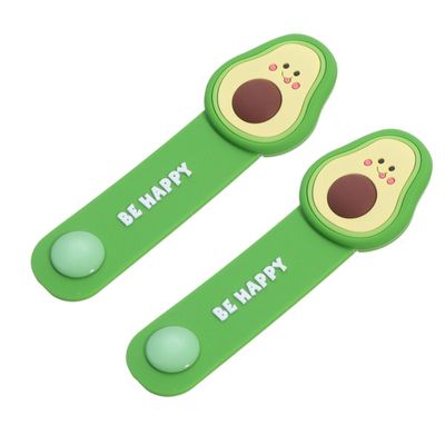 Hemobllo 2pcs Silicone Earphone Cord Organizer Press Button Lightweight Cable Winder Ties for Headset Management Compact Avocado Design for Use