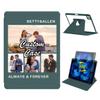 360 Degree Rotate Personalized Photo Case for iPad Pro 12.9 Inch 6th/ 5th/ 4th/ 3rd Generation with Pencil Holder,Custom Multi Photo Collage Picture iPad Protective Cover,Smart Sleep/Wake,Green view 1