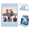 360 Degree Rotate Personalized Photo Case for iPad Air 3 (10.5-Inch 2019, 3rd Gen) with Pencil Holder,Custom Multi Photo Collage Picture Protective Cover,Premium Folio Stand Smart Sleep/Wake,Blue view 1