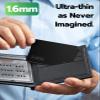 eirix Wallet Tracker Card (iOS Only), Slim Smart GPS Tracker Works with Apple Find My, Rechargeable Wallet Tracker and Item Locator for Luggage, Purse, Card Bag (Black, 1 Pack) view 3