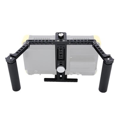 NICEYRIG Directors' Monitor Cage for LCD Monitor 5 to 7 Wireless Monitoring, Comfortabl Handheld Shooting Kit with Adjustable Handles, 1/4'' & 3/8'' Thread for Camera Accessories - 575