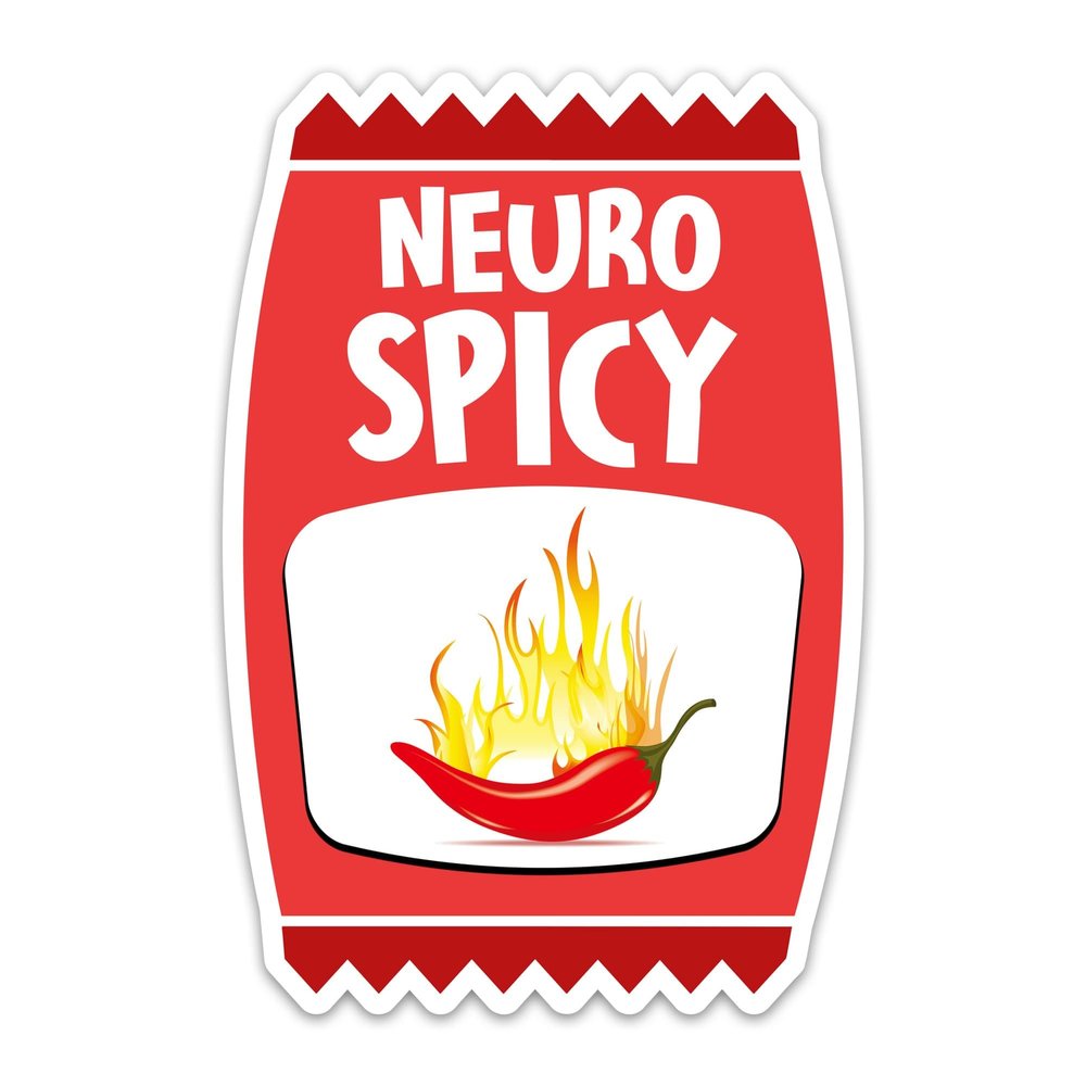 (3PCs) Neuro Spicy Sauce Packet Sticker, Autism ADHD Neutrodiversity Stickers, Mental Health Awareness Waterproof Vinyl Decals for Laptop Tumbler Notebook Water Bottle Neurodivergent Gifts 3 Inches