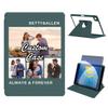 360 Degree Rotate Personalized Photo Case for iPad Air 3 (10.5-Inch 2019, 3rd Gen) with Pencil Holder,Custom Multi Photo Collage Picture Protective Cover,Premium Folio Stand Smart Sleep/Wake,Green view 1