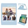 360 Degree Rotate Personalized Photo Case for Apple iPad Air 2 /iPad Air 1 (9.7 Inch) with Pencil Holder,Custom Multi Photo Collage Picture Protective Cover,Premium Folio Stand Auto Sleep/Wake,Blue view 1