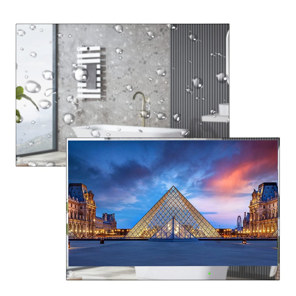 elecsung 22 inch Bathroom TV, Waterproof Smart Mirror TV ATSC Tunner Android 11.0 for Hotel Shower Spa,Built-in Speakers,Wi-fi and Bluetooth, HYM22A, Model 2025
