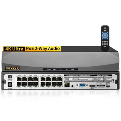 4K 8-Channel Wired POE NVR Network Video Recorder Video Surveillance NVR
