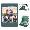 360 Degree Rotate Personalized Photo Case for iPad 10.2 Inch 7th / 8th / 9th Gen (2021/2020/2019) with Pencil Holder,Custom Multi Photo Collage Picture iPad Protective Cover,Smart Sleep/Wake,Green view 1