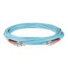 SpeedyFiberTX 4-Pack 8 Meter FC to FC Fiber Optic Patch Cable, Red and Black Boots, Corning ClearCurve Multimode OM4 50/125um Optical Fiber, Duplex Aqua Riser OFNR Cable Jacket view 3